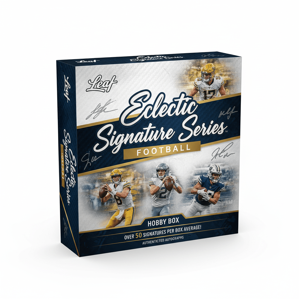 2025 Leaf Eclectic Signature Series Football Hobby Box - CardVault Collections