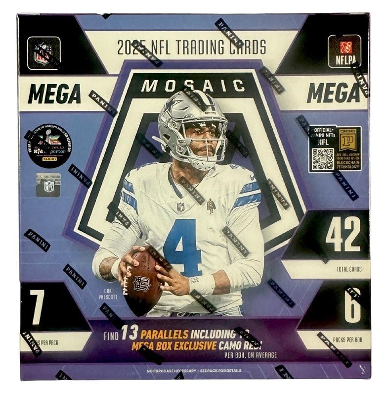 2025 Panini Mosaic Football Mega Box (Reactive Purple Parallels) - CardVault Collections