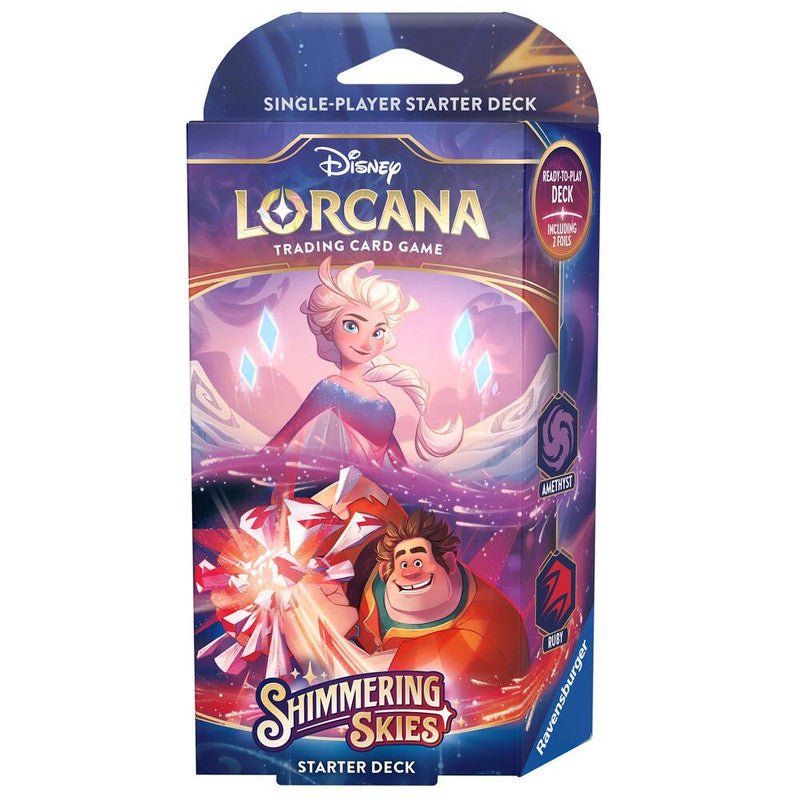 Disney Lorcana: Shimmering Skies Starter Deck (Amethyst and Ruby) - CardVault Collections
