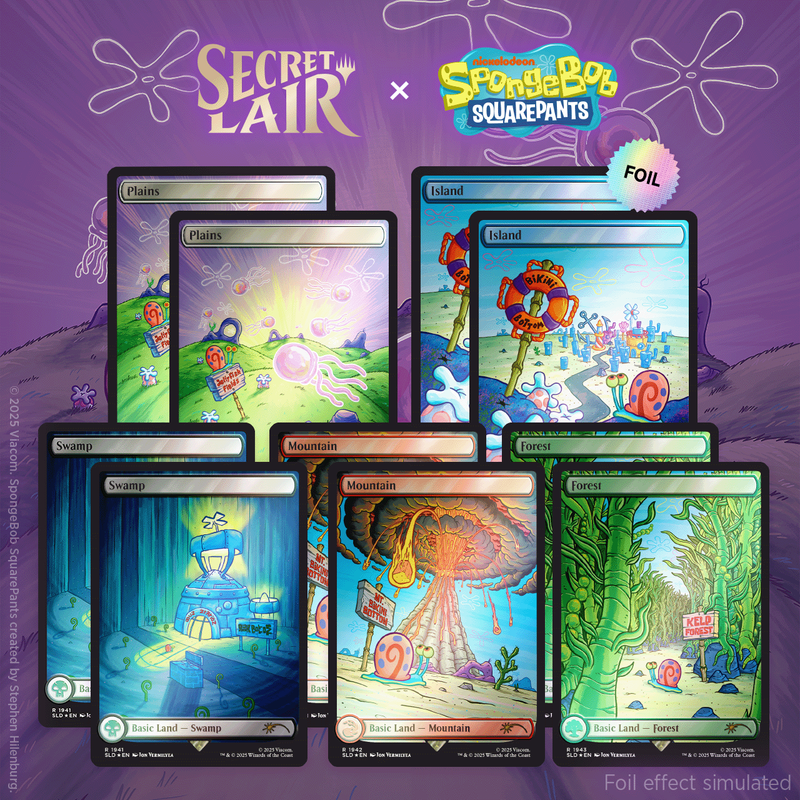 Magic the Gathering: Secret Lair x SpongeBob Square Pants - Lands Under the Sea (Foil) - CardVault Collections