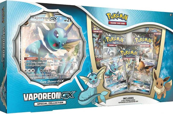 Pokemon Sun and Moon: Lost Thunder Vaporeon GX Special Collection Box - CardVault Collections