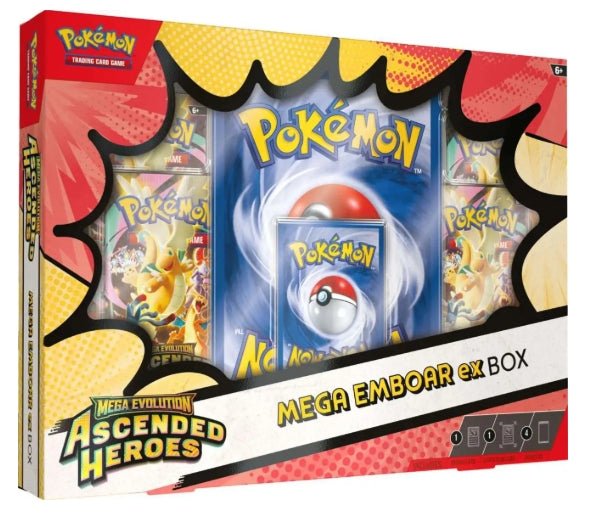Pokemon TCG: Mega Evolution - Ascended Heroes Mega Box (Emboar Ex) - CardVault Collections