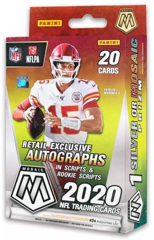 2020 Panini Mosaic Football Hanger Box (Reactive Gold Parallels) - CardVault Collections