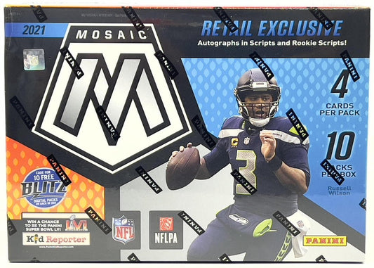 2021 Panini Mosaic Football Mega Box (Reactive Yellow Parallels!) - CardVault Collections