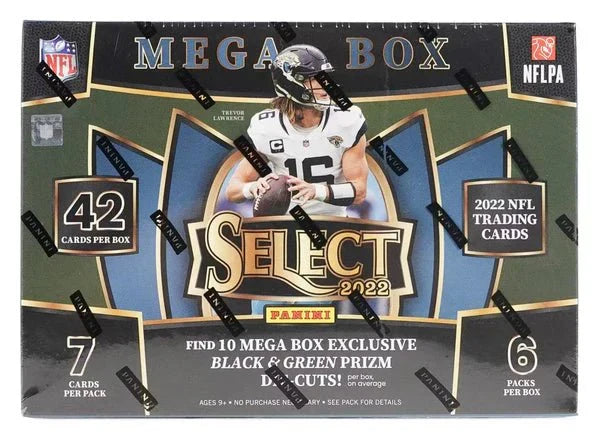 2022 Panini Select Football Mega Box (Black & Green Die-Cuts!) - CardVault Collections