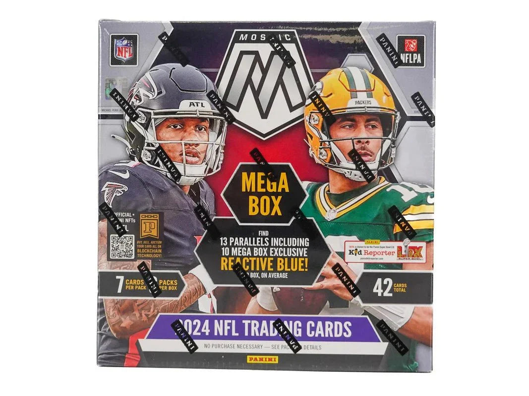 2024 Panini Mosaic Football Mega Box (Reactive Blue) - CardVault Collections