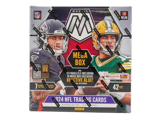 2024 Panini Mosaic Football Mega Box (Reactive Blue) - CardVault Collections