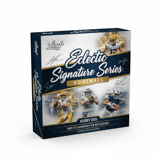 2025 Leaf Eclectic Signature Series Football Hobby Box - CardVault Collections