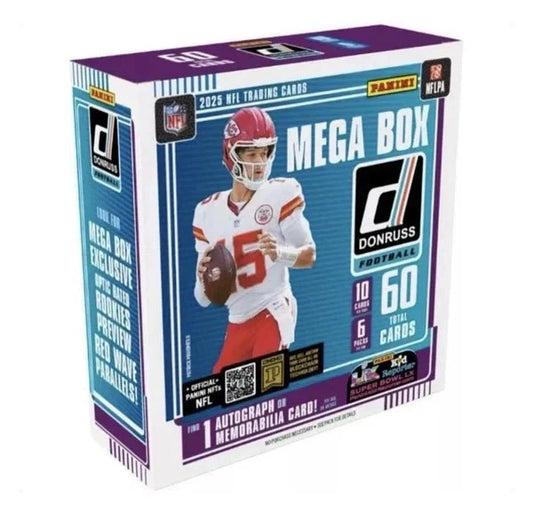 2025 Panini Donruss Football Mega Box (Red Wave Parallels) (SALE) - CardVault Collections