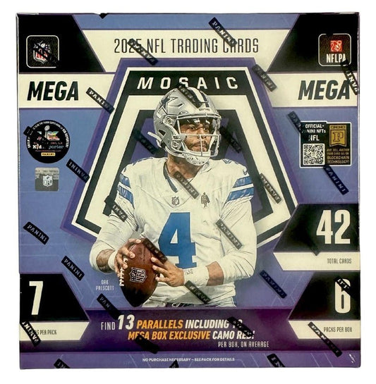 2025 Panini Mosaic Football Mega Box (Reactive Purple Parallels) - CardVault Collections