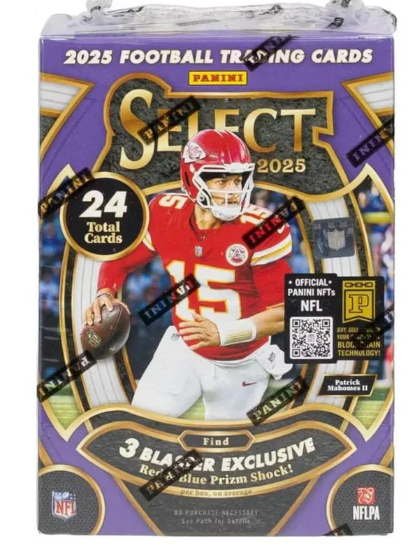 2025 Panini Select Football Blaster Box (Red & Blue Shock Parallels) (SALE) - CardVault Collections