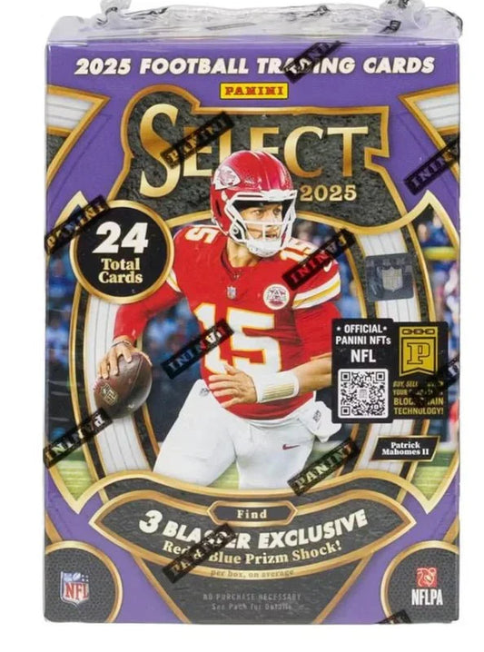 2025 Panini Select Football Blaster Box (Red & Blue Shock Parallels) (SALE) - CardVault Collections
