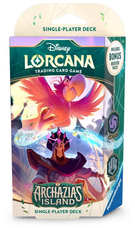 Disney Lorcana: Archazia's Island Starter Deck (Amethyst and Steel) - CardVault Collections