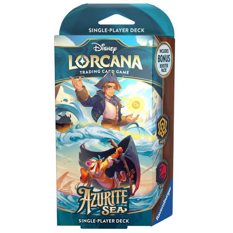 Disney Lorcana: Azurite Sea Starter Deck (Amber and Ruby) - CardVault Collections