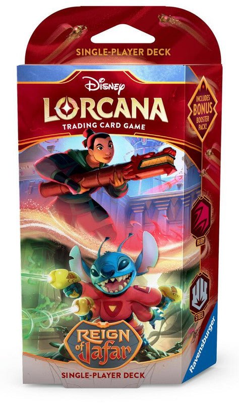 Disney Lorcana: Reign of Jafar Starter Deck (Ruby and Steel) - CardVault Collections