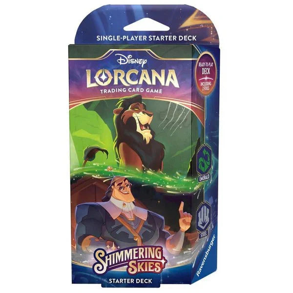 Disney Lorcana: Shimmering Skies Starter Deck (Emerald and Steel) - CardVault Collections