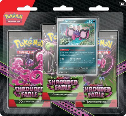 Pokemon Scarlet and Violet: Shrouded Fable 3 - Pack Blister [Pecharunt] - CardVault Collections