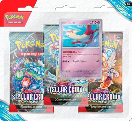 Pokemon Scarlet and Violet: Stellar Crown 3 - Pack Blister [Latias] - CardVault Collections