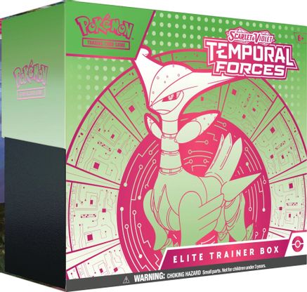 Pokemon Scarlet and Violet: Temporal Forces Elite Trainer Box (Iron Leaves) - CardVault Collections