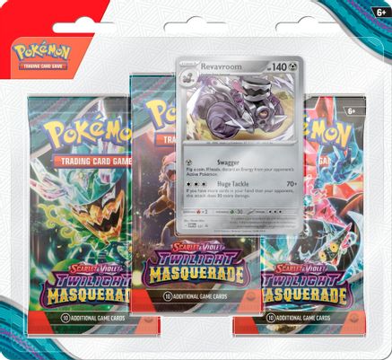Pokemon Scarlet and Violet: Twilight Masquerade 3 Pack Blister [Revavroom] - CardVault Collections