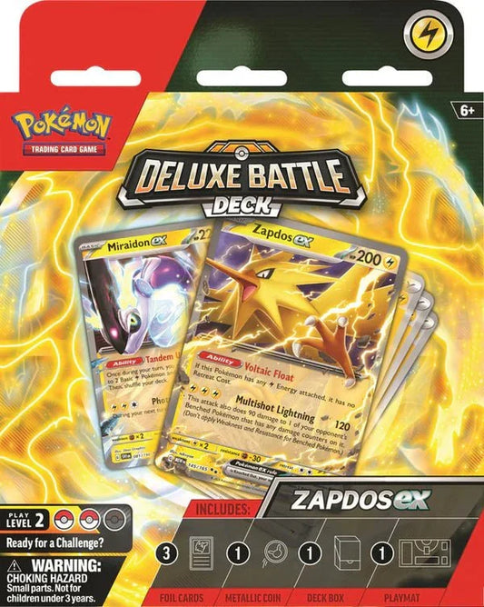 Pokemon Scarlet and Violet: Zapdos EX Deluxe Battle Deck - CardVault Collections