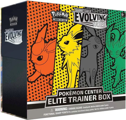 Pokemon Sword and Shield: Evolving Skies Pokemon Center Elite Trainer Box (FJUL) - CardVault Collections