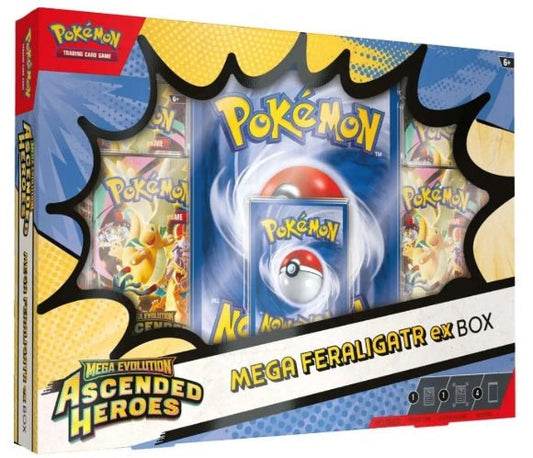 Pokemon TCG: Mega Evolution - Ascended Heroes Mega Box (Feraligatr Ex) - CardVault Collections