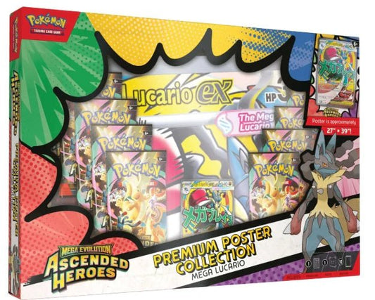 Pokemon TCG: Mega Evolution - Ascended Heroes Premium Poster Collection (Mega Lucario) - CardVault Collections