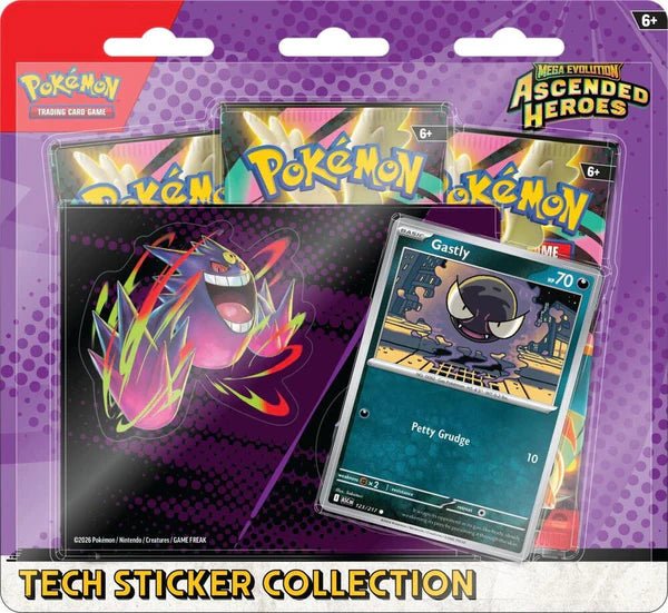 Pokemon TCG: Mega Evolution - Ascended Heroes Tech Sticker Collection (Ghastly) - CardVault Collections