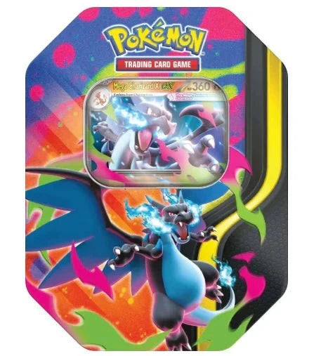 Pokemon TCG: Mega Evolution - Mega Charizard X Tin - CardVault Collections