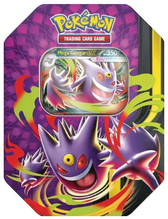 Pokemon TCG: Mega Evolution - Moonlight Tin (Mega Gengar Ex) (PRE - ORDER) - CardVault Collections