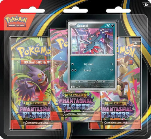 Pokemon TCG: Mega Evolution - Phantasmal Flames 3 - Pack Blister (Sneasel) - CardVault Collections