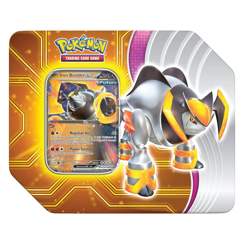 Pokemon TCG: Paradox Destinies Iron Boulder EX Tin - CardVault Collections
