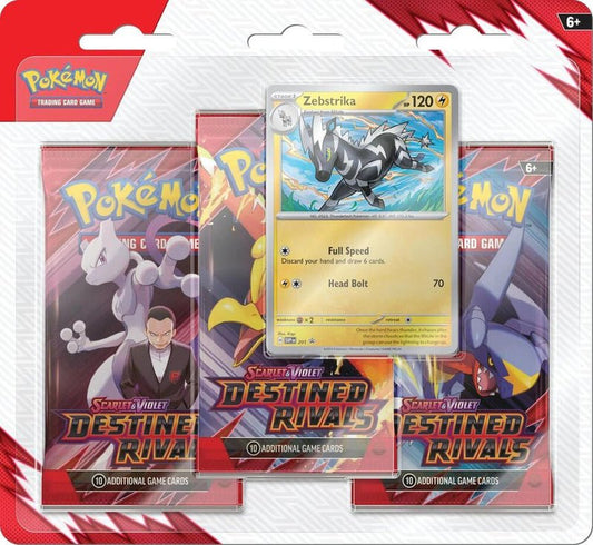 Pokemon TCG: Scarlet and Violet - Destined Rivals 3 - Pack Blister (Zebstrika) - CardVault Collections