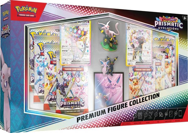 Pokemon TCG: Scarlet and Violet - Prismatic Evolutions Premium Figure Collection Box - CardVault Collections
