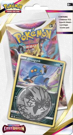 Pokemon TCG: Sword and Shield - Lost Origin Single Pack Blister [Croagunk] - CardVault Collections