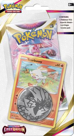 Pokemon TCG: Sword and Shield - Lost Origin Single Pack Blister [Scorbunny] - CardVault Collections